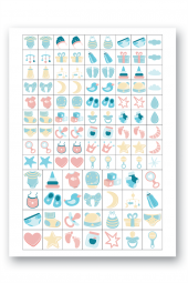 Lecolor Bebek Sticker Seti - 7