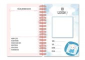 Bebek Anı Defteri ve Hamile Albümü Mavi + Sticker - 9