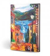 Creamona Amalfi Dokulu Mini Defter Çizgili (Göl) - 1