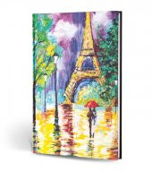 Creamona Paris Dokulu Mini Defter Çizgili Paris - 1