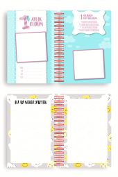 Bebek Anı Defteri ve Hamile Albümü Kız + Sticker - 7