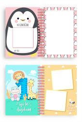 Bebek Anı Defteri ve Hamile Albümü Erkek + Sticker - 8