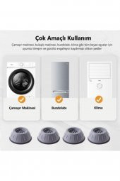 Gürültü Engelleyici Ve Kaymaz Titreşim Önleyici Kauçuk Ayak Pedleri Çamaşır Makinesi Stoper - 5