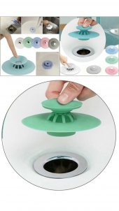 Silikon Lavabo Küvet Süzgeci Kilitli Lavabo Tıkacı Lavabo Küvet Tıpası - 5