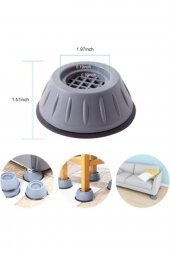 Gürültü Engelleyici Ve Kaymaz Titreşim Önleyici Kauçuk Ayak Pedleri Çamaşır Makinesi Stoper - 7