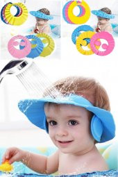 Ayarlanabilir Banyo Koruyucu Silikon Hijyenik Su Geçirmez Banyo Şapkası Sağlam Kulak Koruyuculu - 6