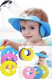 Ayarlanabilir Banyo Koruyucu Silikon Hijyenik Su Geçirmez Banyo Şapkası Sağlam Kulak Koruyuculu - 7