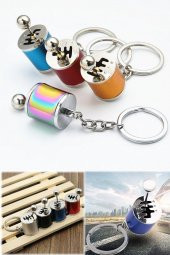 Hediyelik Anahtarlık Modifiyelik Vitesli Şanzıman Metal Şifter Hareketli Araba Kollu Vites Kutusu - 6