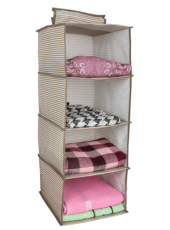 Dolap Içi Düzenleyici 4 Bölmeli Katlanabilir Bez Dolap Organizer 24x29x64Cm - 1