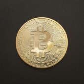 A Kalite Bitcoin Sanal Paranın Madeni Anı Hediyelik Metal Para Yuvarlak Coin - 1