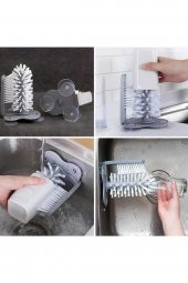 Lavabo Vantuzlu Bardak Yıkama Fırçası Bulaşık Temizleme Fırça - 5
