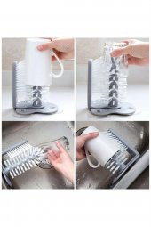 Lavabo Vantuzlu Bardak Yıkama Fırçası Bulaşık Temizleme Fırça - 7