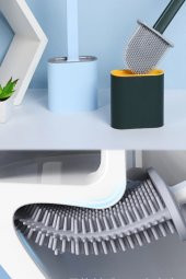 Hijyenik Akıllı Silikon Tuvalet Fırçası Banyo Lavabo Klozet Temizleme Aparatı Asılabilir Standlı Pro - 1