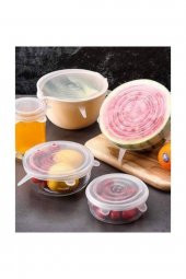 6 Lı Esnek Silikon Streç Kapak Seti thumbnail 1