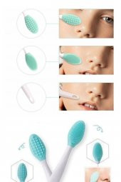 Burun Siyah Nokta Cilt Ve Yüz Temizleyici Temizleme Fırçası Dudak Peeling Fırça - 1