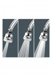 3 Fonksiyonlu Su Tasarruflu Musluk Ucu Su Tasarrufu Çeşme Ucu ( Gri ) thumbnail 2