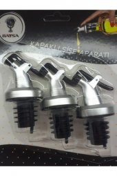 3 Adet Kapaklı Şişe Ucu Servis Aparatı - Damlalık - Yağdanlık Tıpa Tapa - 2