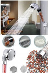Duşakabin Banyo Başlığı Duş Başlığı Pro Tazikli Boncuklu Masaj Etkili 360 Gözenekli Duş Başlığı - 1
