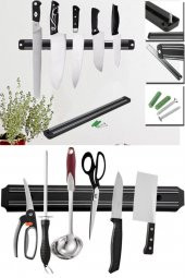 Mutfak Tezgah Duvar Için Uygun Ev Ve Işletmeler Için 55 Cm Bıçak Askısı Mıknatıslı Şeflere Özel Pro - 4