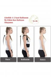 Posturex Korse Sırt Eğriliği Için Bel Ve Omuz Destekli Manyetik Siyah Kadınkorse - 4