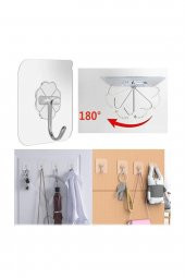 Ultra Güçlü Yapışkanlı Suya Dayanıklı Şeffaf 5li Askı thumbnail 2