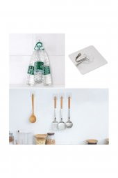 Ultra Güçlü Yapışkanlı Suya Dayanıklı Şeffaf 5li Askı thumbnail 4