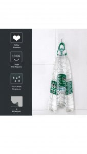 Ultra Güçlü Yapışkanlı Suya Dayanıklı Şeffaf 5li Askı thumbnail 2