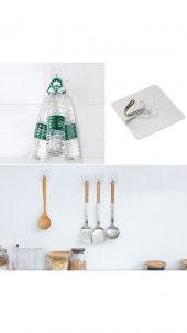 Ultra Güçlü Yapışkanlı Suya Dayanıklı Şeffaf 5li Askı thumbnail 7