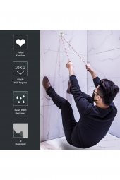 Süper Güçlü Yapışkanlı Suya Dayanıklı Şeffaf Askı 5li Set Yeniden Kullanılabilir Kancalar thumbnail 6