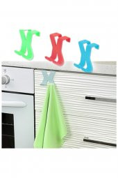 Pratik Kolay Taşımabilir Havlupan 2 Kancalı Banyo Askısı - 3