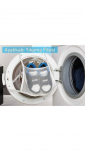 2X Pratik Ayakkabı Yıkama Filesi Kapak Bağlamalı (2ADET) - 3