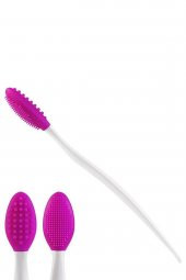 Cilt Temizleme Fırçası + Burun Siyah Nokta Temizleyici Dudak Peeling Fırça- Koyu Pembe - 3