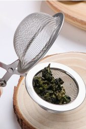 Paslanmaz Çelik Bitki Çayı Demleme, Maşa Çay Süzgeci - 4