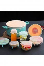 Tazeliği Koruyan Silikon Strech Kapak  6lı - 1