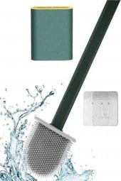 Silikon Banyo Tuvalet Klozet Fırçası Ve Tutucu Set - 1