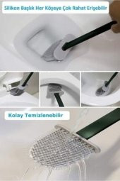 Silikon Banyo Tuvalet Klozet Fırçası Ve Tutucu Set - 2