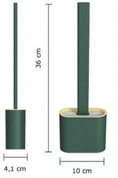Silikon Banyo Tuvalet Klozet Fırçası Ve Tutucu Set - 5
