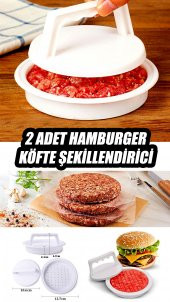 2x Hamburger ve Köfte Şekillendirici - Hamburger Press (2 ADET) - 1