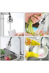 3 Fonksiyonlu 360° Oynar Musluk Başlığı Tasarruflu Başlık Krom thumbnail 2