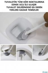 Tuvalet Fırçası Banyo Wc Temizlik Silikon Bükülebilir Fırça - 7