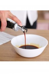 3 Adet Kapaklı Şişe Ucu Servis Aparatı Damlalık Yağdanlık Tıpa Tapa Mantar - 3