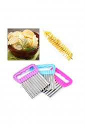 Pratik Patates Meyve Sebze Doğrama Dilimleme Cips Bıçağı - 3
