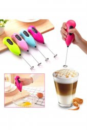 Pilli Mini Mixer Kahve Cappuccino Karıştırıcı Süt Köpürtücü - 1