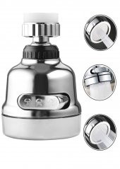 Üç Fonksiyonlu 360° Oynar Musluk Başlığı 50 Su Tasarruflu Başlık thumbnail 3