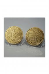Bitcoin Madeni Para Altın Rengi Hatıra Koleksiyon Değerli Kutulu - 3