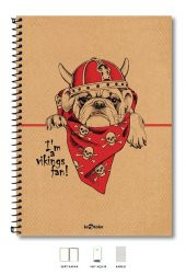 Eco Kraft Defter Kareli 200 syf Köpek 17x24 cm - 1
