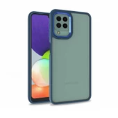 Galaxy A22 4G Kılıf Zore Flora Buton,Kenar Çevresi Renkli Kılıf thumbnail 3