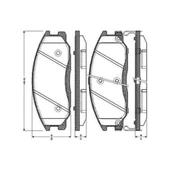 Hyundai Santa FE 2001 sonrası  Ön Fren Balatası  İkaz Kablolu 0986TB2815  BOSCH - 1