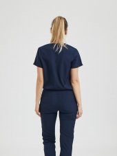 JOGGER Kadın Likralı Üniforma Üst - Lacivert thumbnail 4