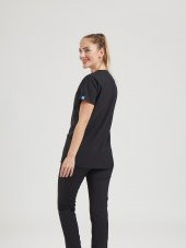 BASIC Kadın Likralı Üniforma Üst - Siyah - 4
